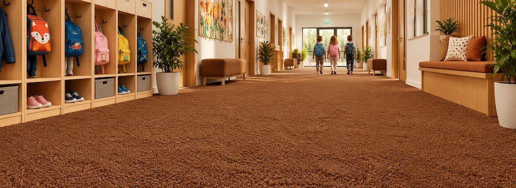 Warm Scandinavian Kindergarten Corridor